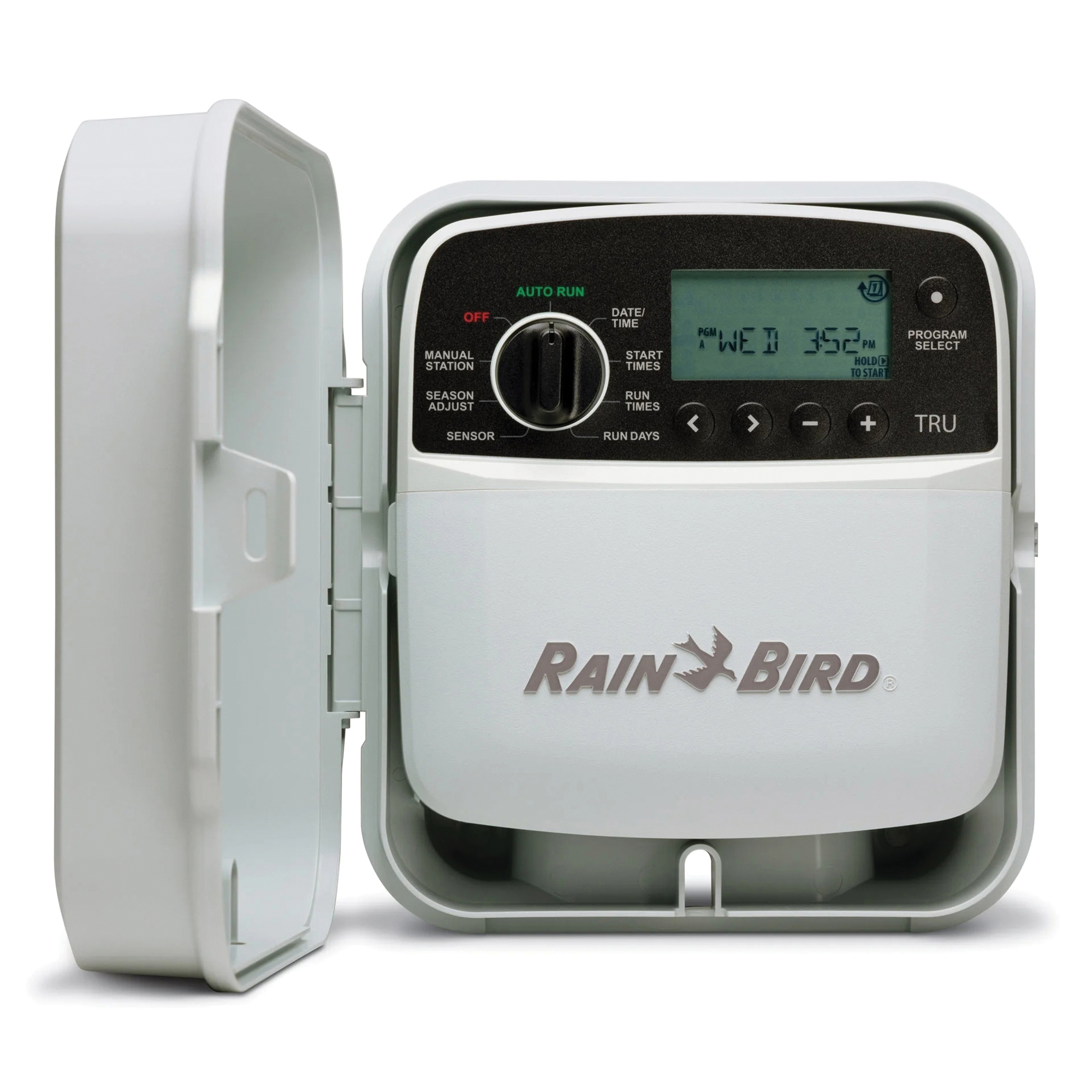 Rain Bird TRU Series TRU8O Irrigation Controller, 120 V, 8-Zone, 3-Program, Digital Display, Screw, White - 3