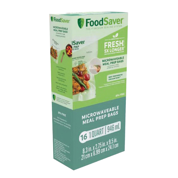 2171101 Microwavable Meal Prep Bags, 1 qt, Multi-Color