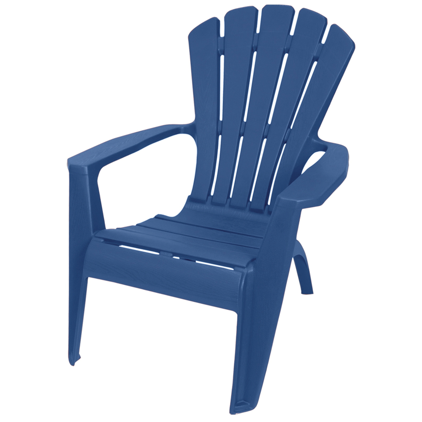 Adirondack Series 11646-22 Chair, Polypropylene Seat, Polypropylene Frame, Waterloo Blue Frame