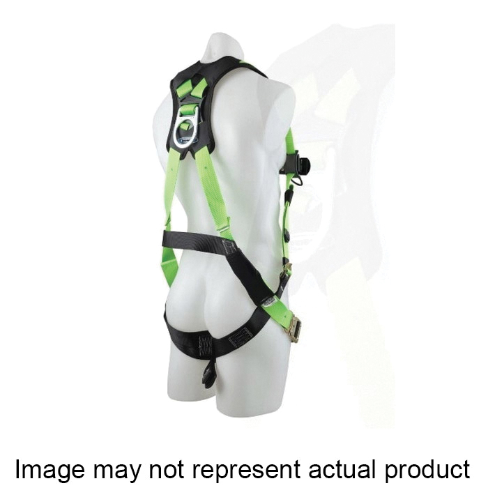 H5130 Series H513002W Harness, One-Size, Polyester Webbing, Safety Green