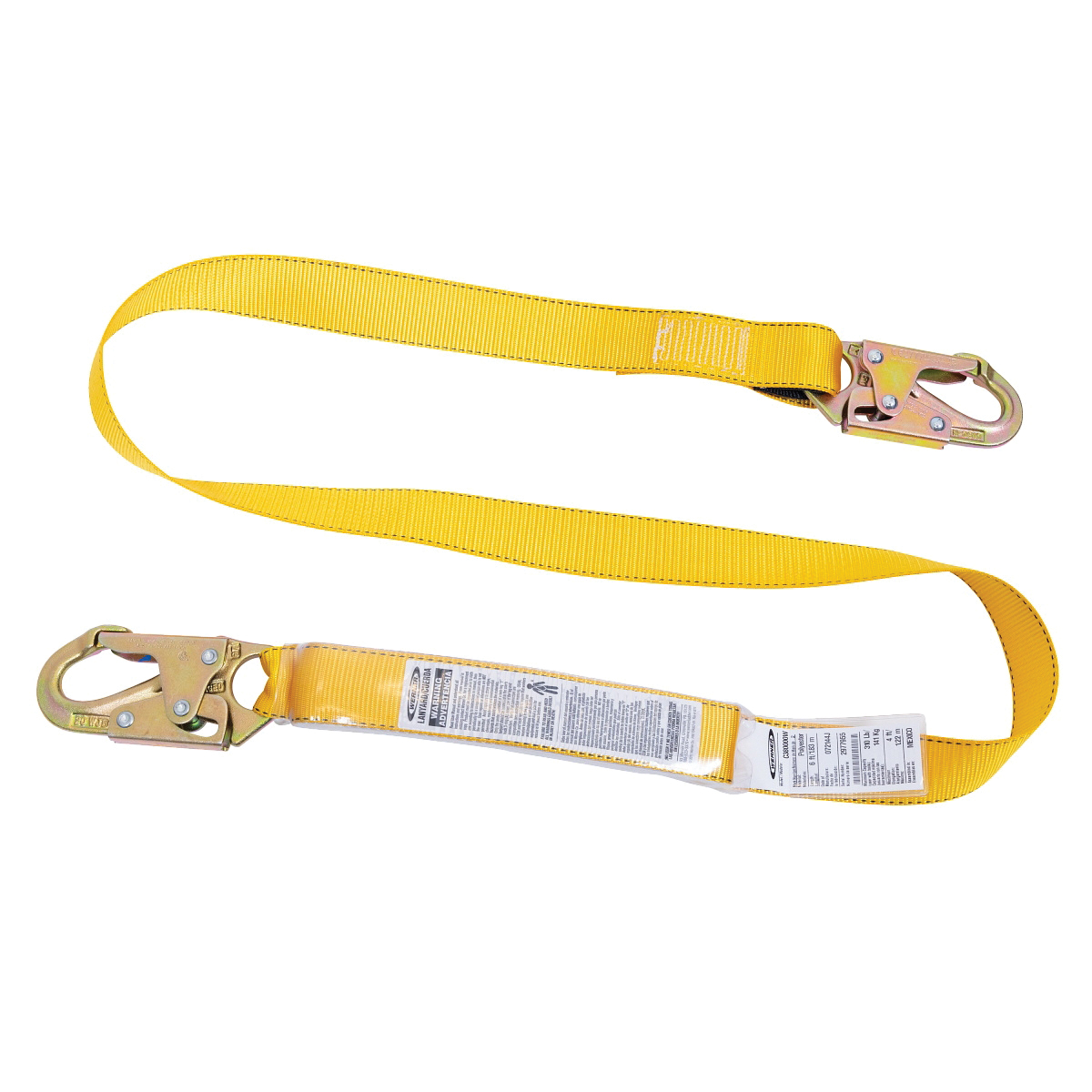UpGear Series C38000W Lanyard, 310 lb, 6 ft L Line, Polyester Line, Snap Harness Hook