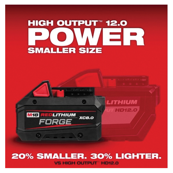 Milwaukee FORGE 48-59-1881SC Starter Kit, 18 V, 8 Ah, 83 min Charge, 1-Battery, Battery Included: Yes - 2