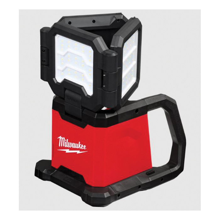 Milwaukee ROVER 2368-20 Dual Power Triple-Panel Flood and Area Light, 0.5 A, 120 VAC, M18 Redlithium Battery, LED Lamp - 2