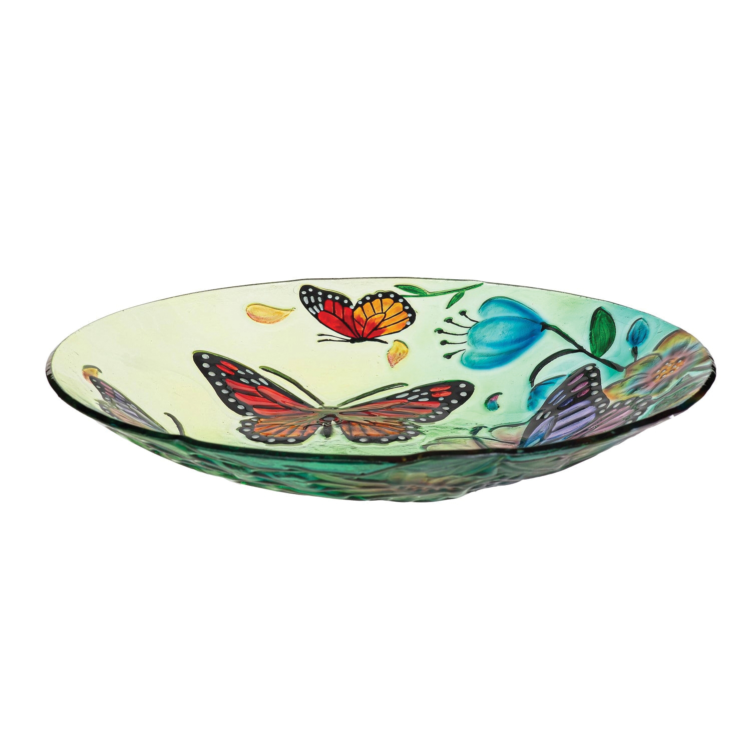 Plow & Hearth 2GB7270 Bird Bath, 64 oz, Butterfly, Glass - 3