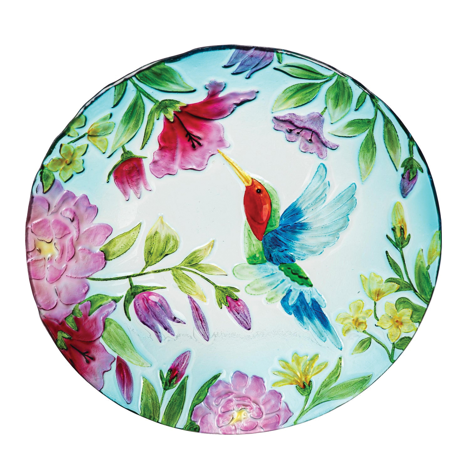 Plow & Hearth 2GB7314 Bird Bath, 64 oz, Hummingbird, Glass - 2