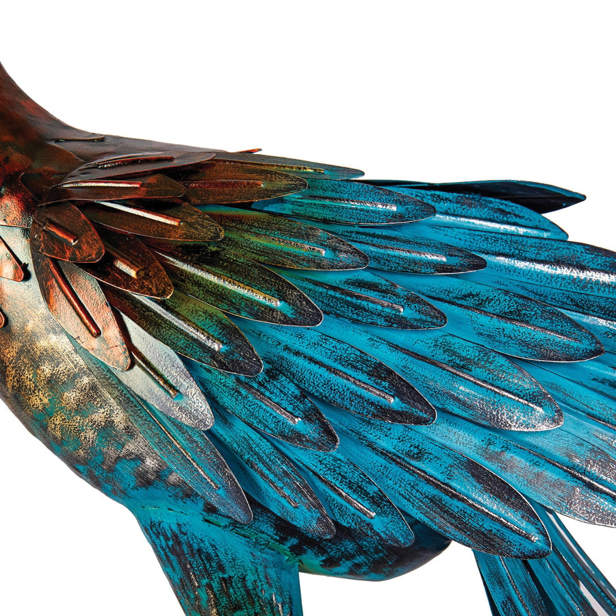 Plow & Hearth 47M4510 Garden Statue, 48 in H, Crane with Verdigris Wings, Bronze - 4