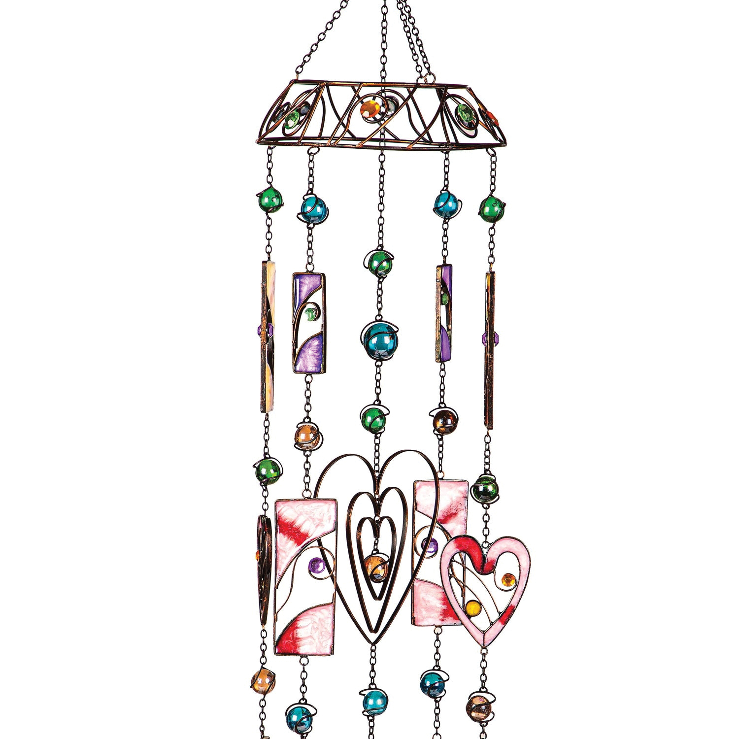 Plow & Hearth 2WC2479 Wind Chime, Heart, Metal, Hanging - 2
