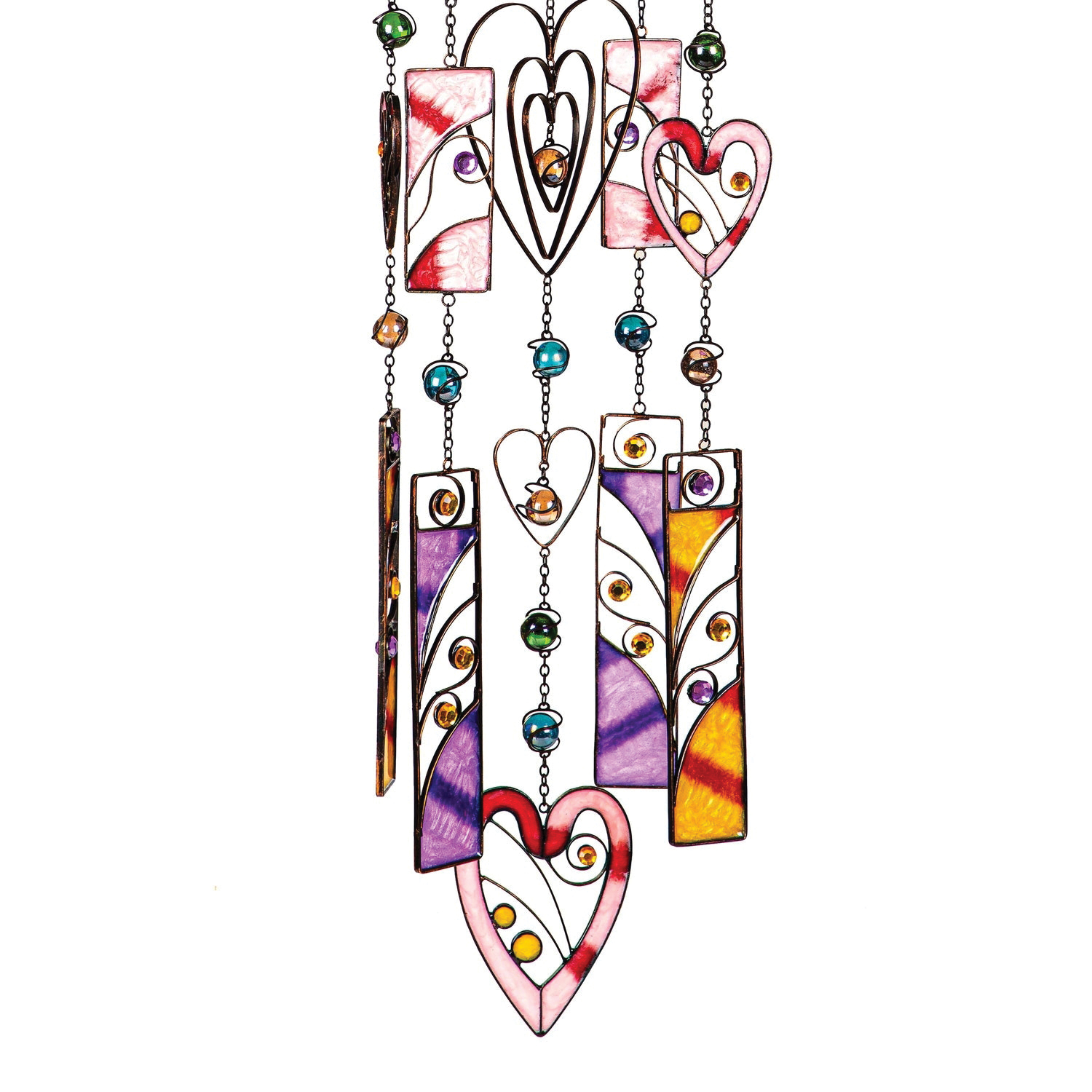 Plow & Hearth 2WC2479 Wind Chime, Heart, Metal, Hanging - 3
