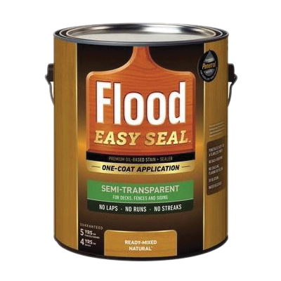 Easy Seal FLDES105 Series FLDES105/01 Premium Stain and Sealer, Semi-Transparent, Natural, 1 gal