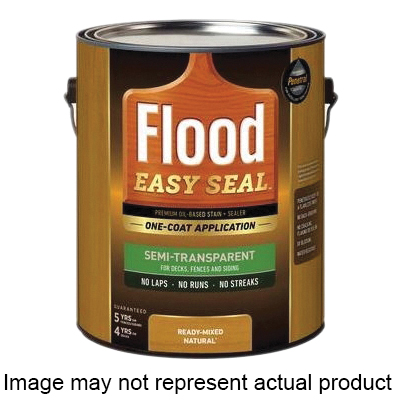 Easy Seal FLDES125/01 Premium Stain and Sealer, Semi-Transparent, Dark Walnut, 1 gal
