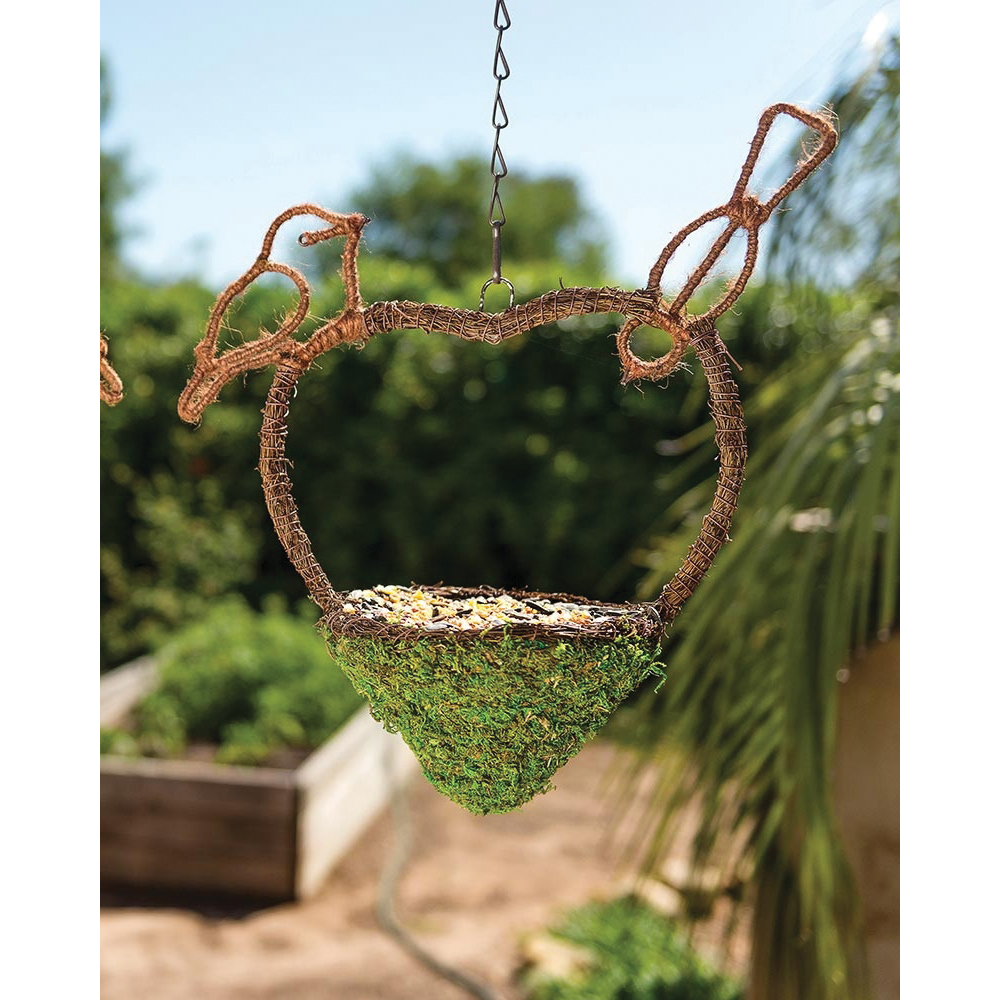 SuperMoss 56903 Bird Feeder, Sparrow Woven, Natural Moss, Hanging - 3