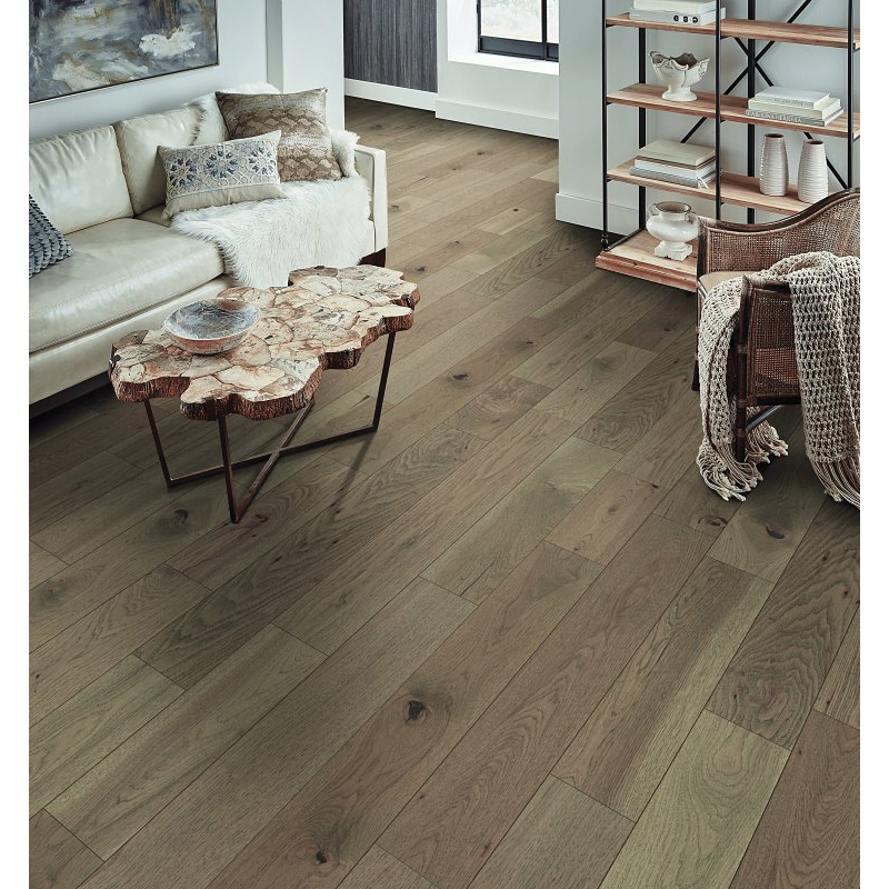 HCE603D04 Flooring Plank, 1-1/2 to 6 ft L, 6-1/2 in W, Micro Bevel Edge, Hickory Wood