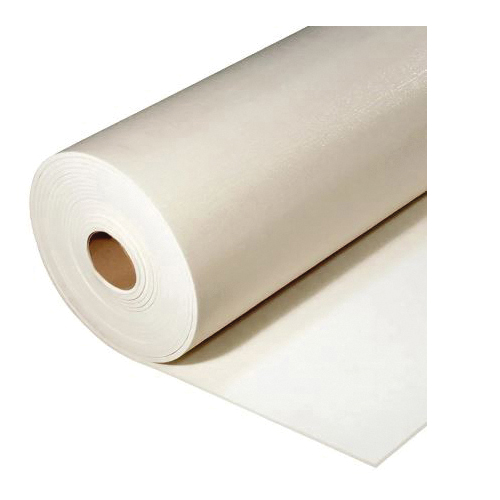 WHT160 Carpet Cushion, 40 ft L, 4 ft W, 1/2 in Thick, High-Density Polyurethane Foam, White