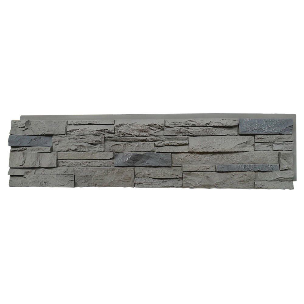 308ATP Siding Panel, 13 in L, 48 in W, 2 in Thick, Interlocking Edge, Ledgestone Profile, Arizona Trail