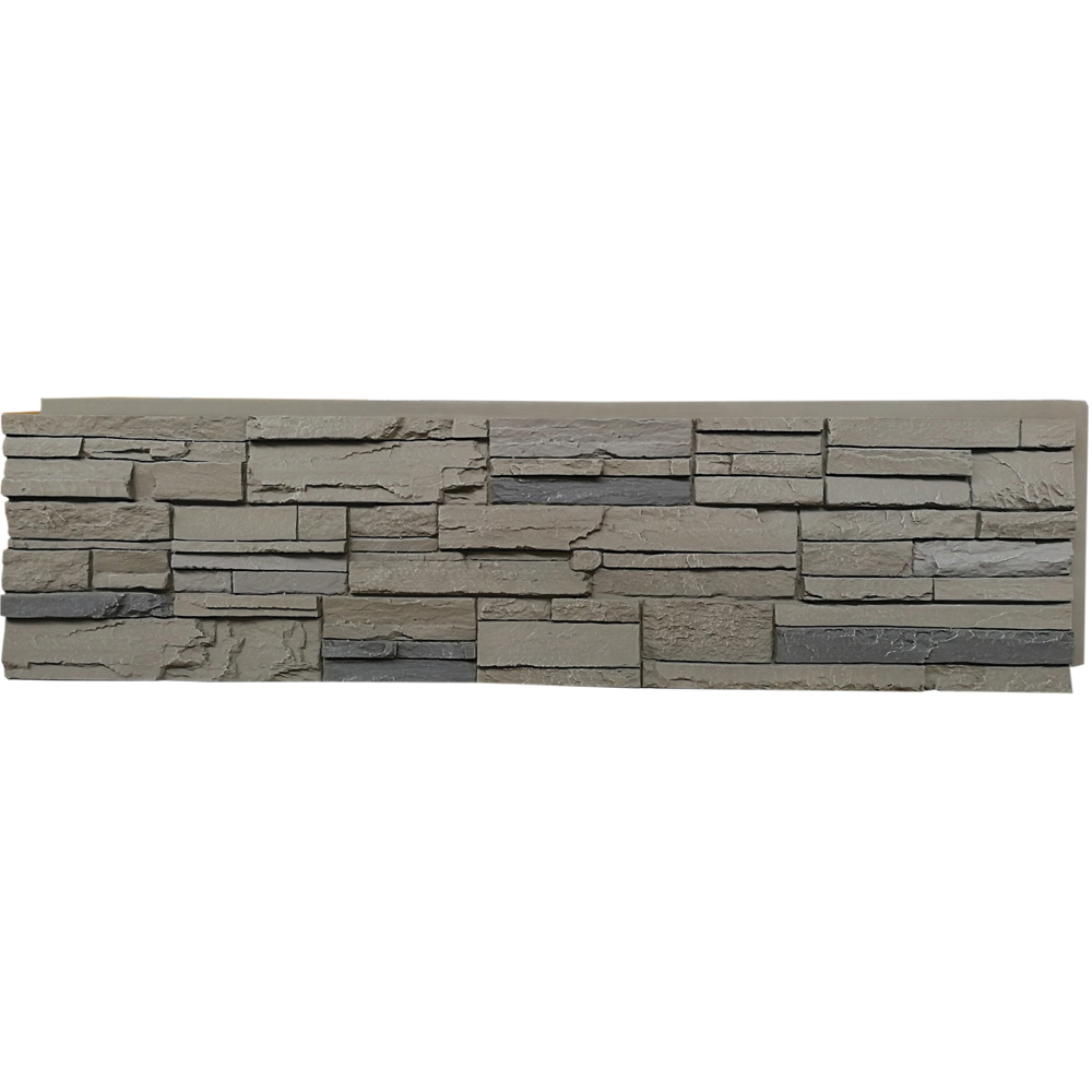 310ATP Siding Panel, 13 in L, 48 in W, 2 in Thick, Interlocking Edge, Stacked Stone Profile