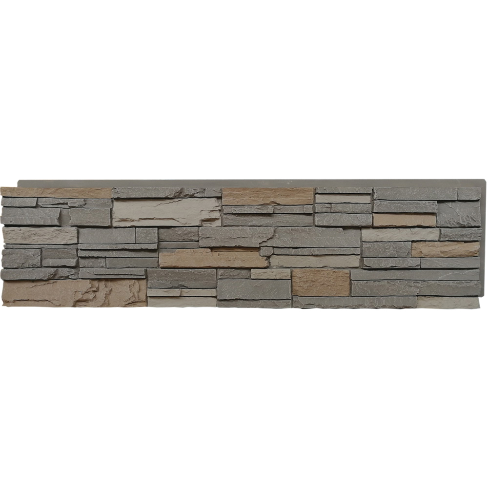 310SNP Siding Panel, 13 in L, 48 in W, 2 in Thick, Interlocking Edge, Stacked Stone Profile