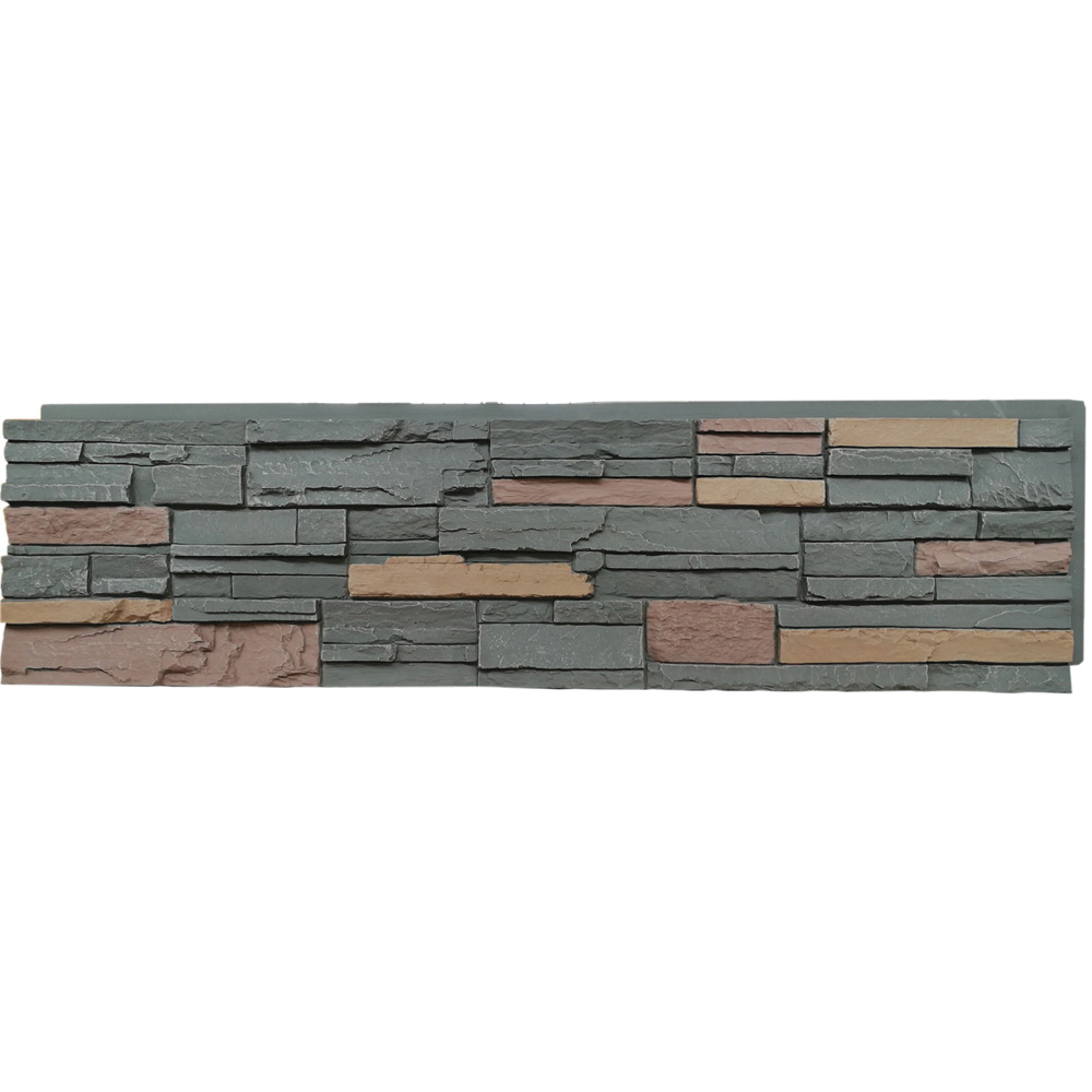 310YHP Siding Panel, 13 in L, 48 in W, 2 in Thick, Interlocking Edge, Stacked Stone Profile