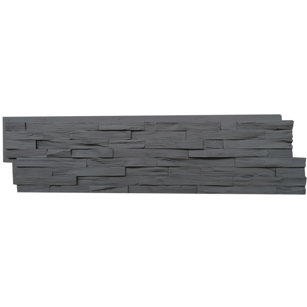 301CMP Siding Panel, 13 in L, 48 in W, 1-1/2 in Thick, Interlocking Edge, Coal Mine