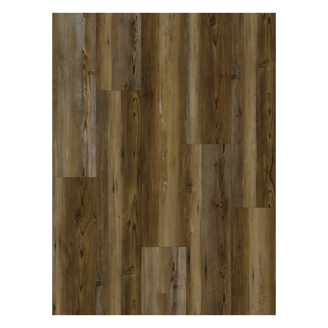 ProFloor PF807 Flooring Plank, 48 in L, 7 in W, Stone Plastic Composite/Vinyl, Wilmington Pine