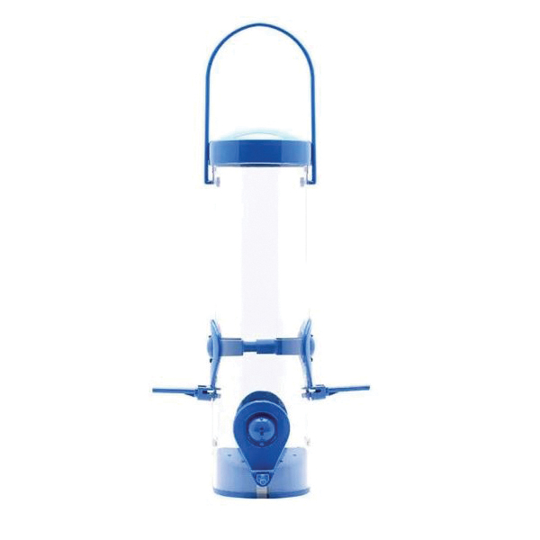 3265 Tube Bird Feeder, 1.25 lb, Plastic, Navy