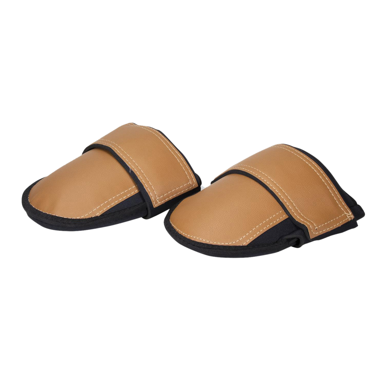 FFKP Knee Pad, L, Leather Cap, Rubber Pad, 1-Strap, Hook and Loop