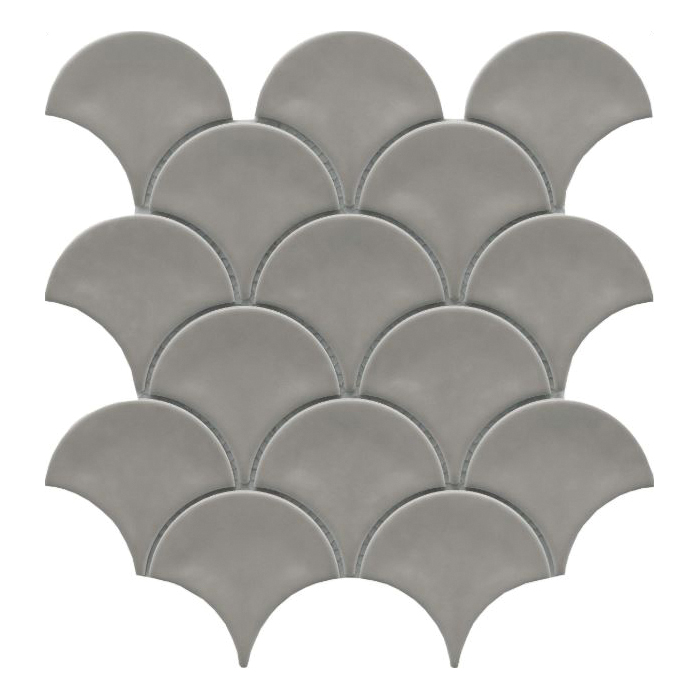 Reward Series F27REWADO1011MFN Porcelain Mosaic Tile, 11 in L Tile, 10 in W Tile, Pressed Edge, Fan Pattern