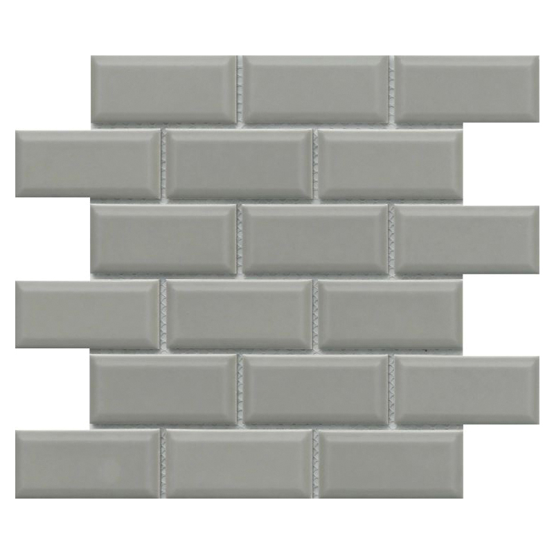 Reward Series F27REWADO1112MBV Porcelain Mosaic Tile, 12 in L Tile, 11 in W Tile, Pressed Edge, Bevel Pattern