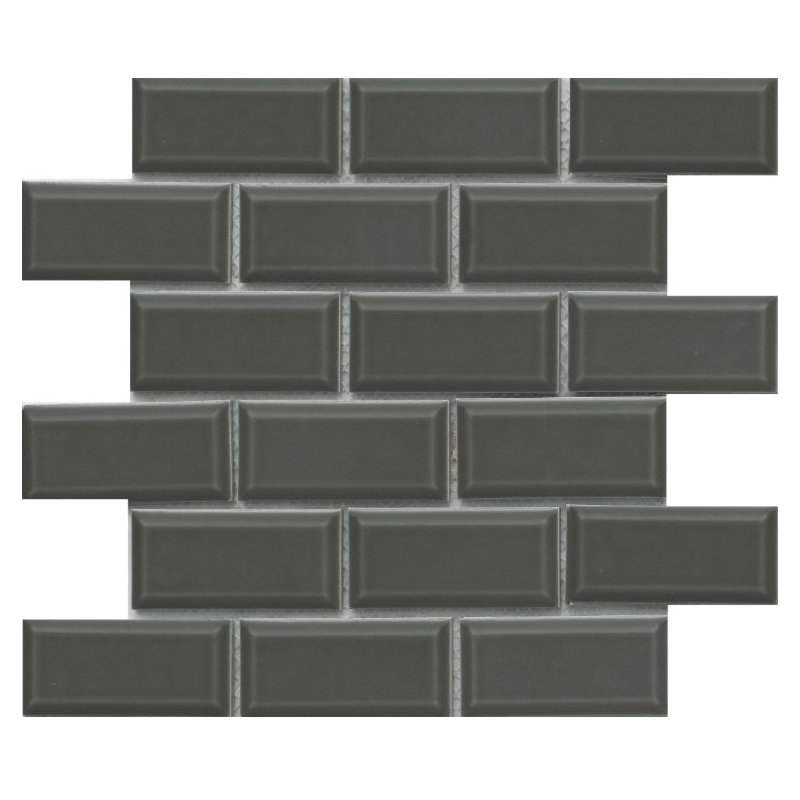 Reward Series F27REWAGR1112MBV Porcelain Mosaic Tile, 12 in L Tile, 11 in W Tile, Pressed Edge, Bevel Pattern