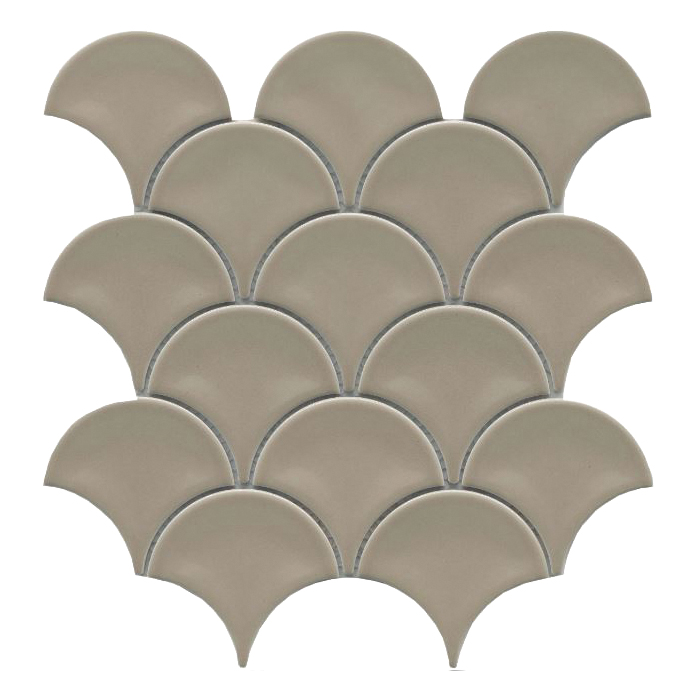 Reward Series F27REWATA1011MFN Porcelain Mosaic Tile, 11 in L Tile, 10 in W Tile, Pressed Edge, Fan Pattern