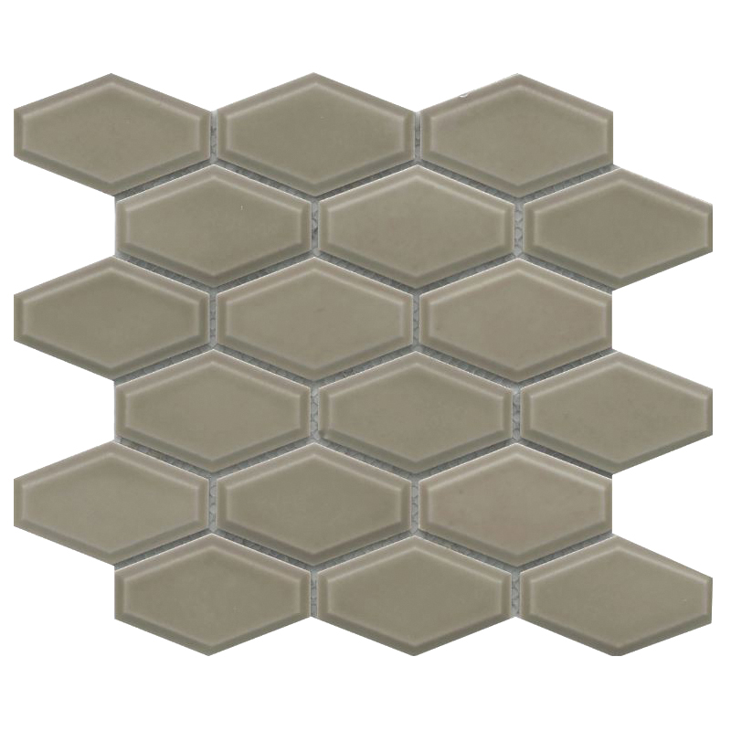 Reward Series F27REWATA1011MHW Porcelain Mosaic Tile, 11 in L Tile, 10 in W Tile, Pressed Edge, Taupe