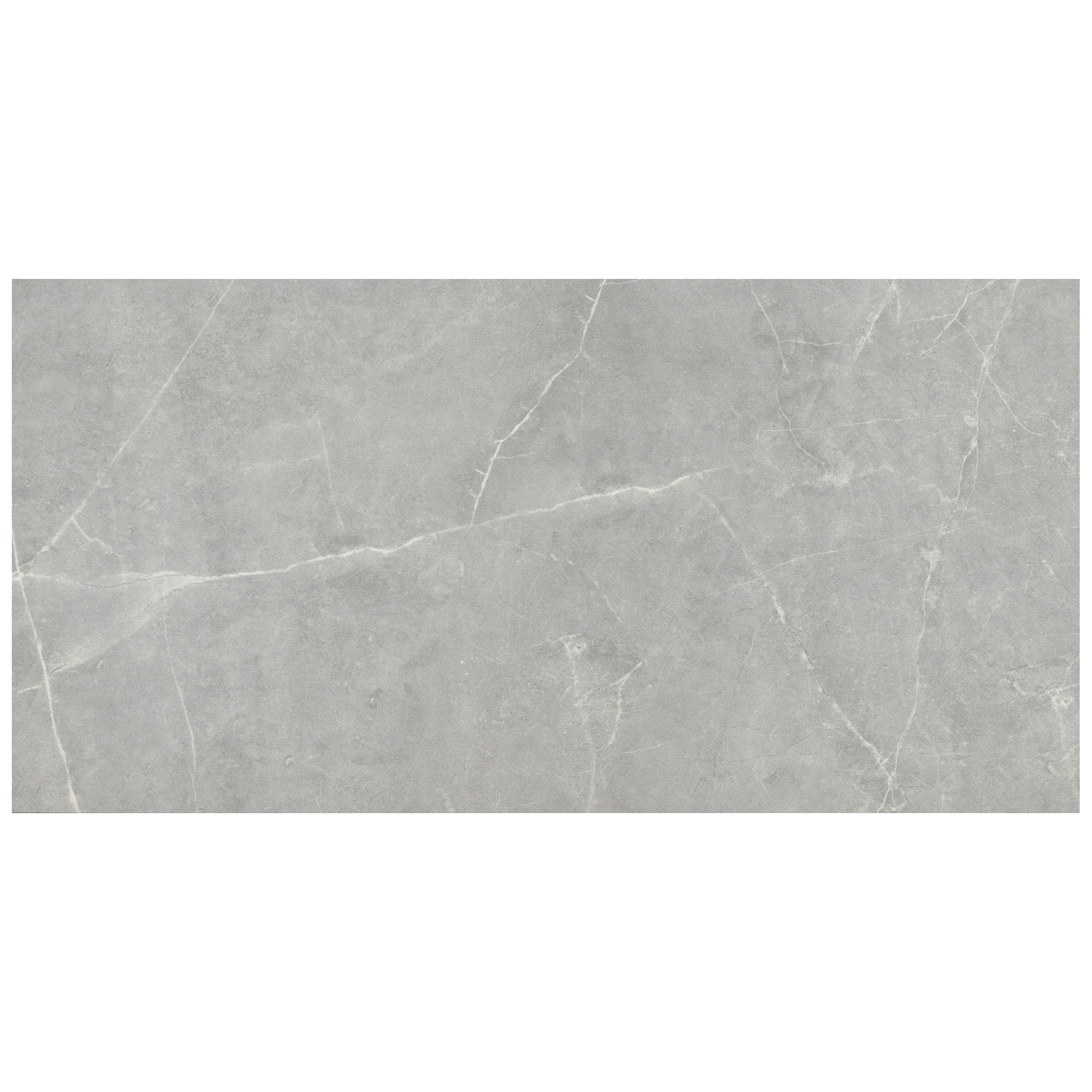 Sterlina II Series F20STERGR1224 Porcelain Tile, 24 in L Tile, 12 in W Tile, Rectified Edge, Gray