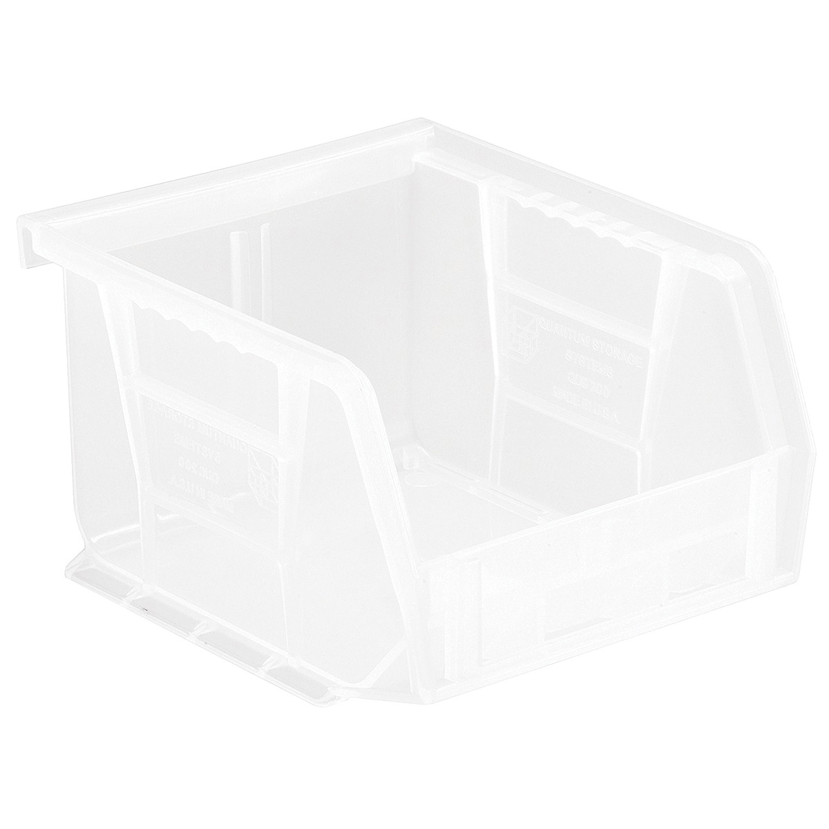RQUS210CC-UPC Ultra Stack and Hang Bin, 10 lb, Polypropylene, Clear, 5-3/8 in L, 4-1/8 in W