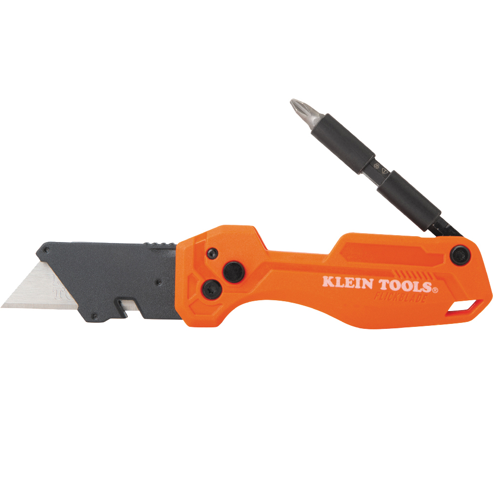 44304 Folding Utility Knife, 1 in L Blade, Steel Blade, 1-Blade, Ergonomic Handle, Orange Handle