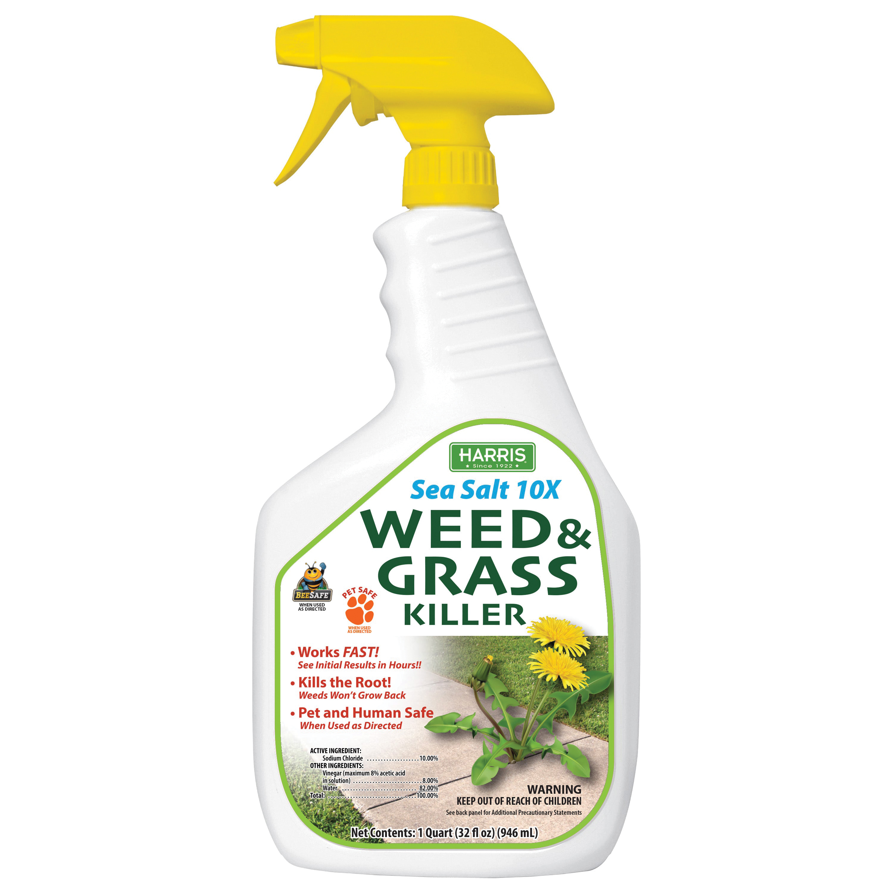 CALSEAWEED-32 Weed and Grass Killer, Liquid, Clear, 32 oz Bottle