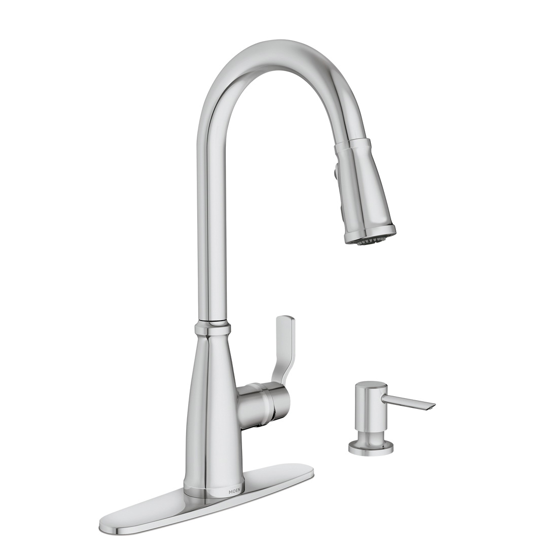 Nolia 87071 Series 87071 Pull-Down Kitchen Faucet, 1.5 gpm, 1-Handle, 1, 2, 3, 4-Faucet Hole, Metal, Deck