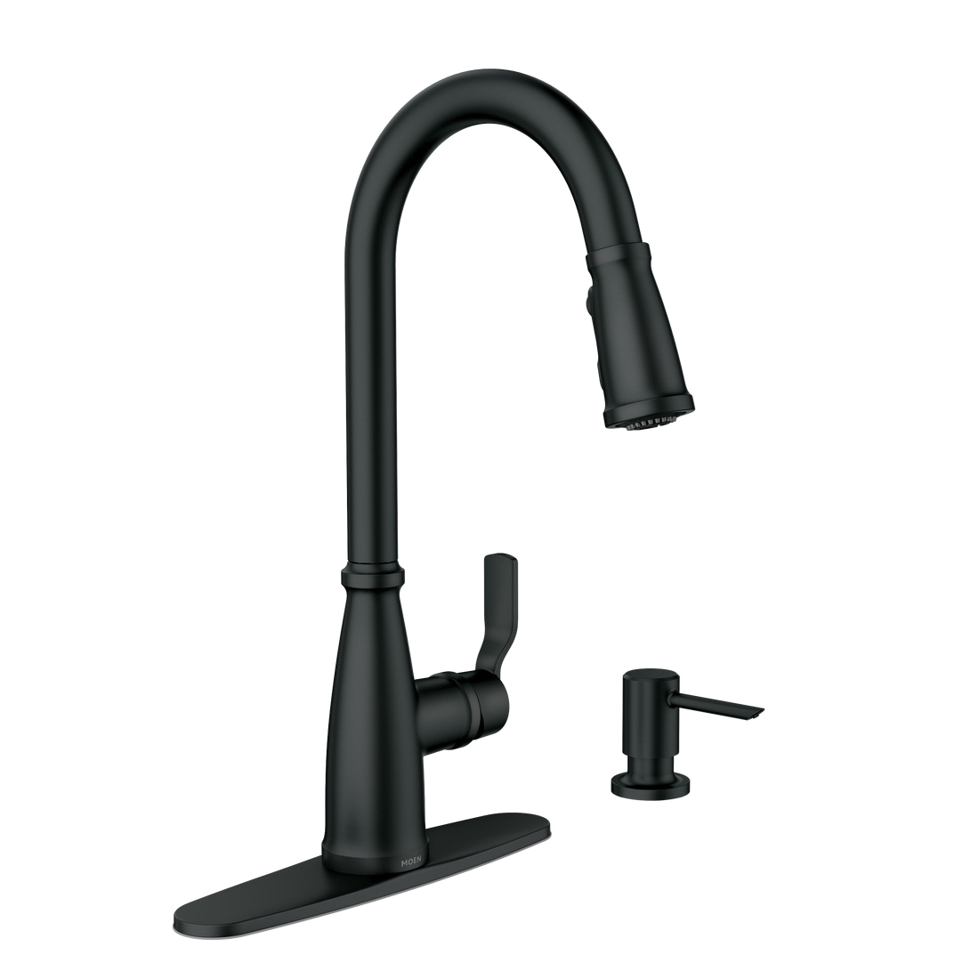 Nolia 87071 Series 87071BL Pull-Down Kitchen Faucet, 1.5 gpm, 1-Handle, 1, 2, 3, 4-Faucet Hole, Metal