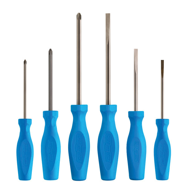 SD-6H Screwdriver Set, 6-Piece, Steel, Polished, Specifications: Blue Handle