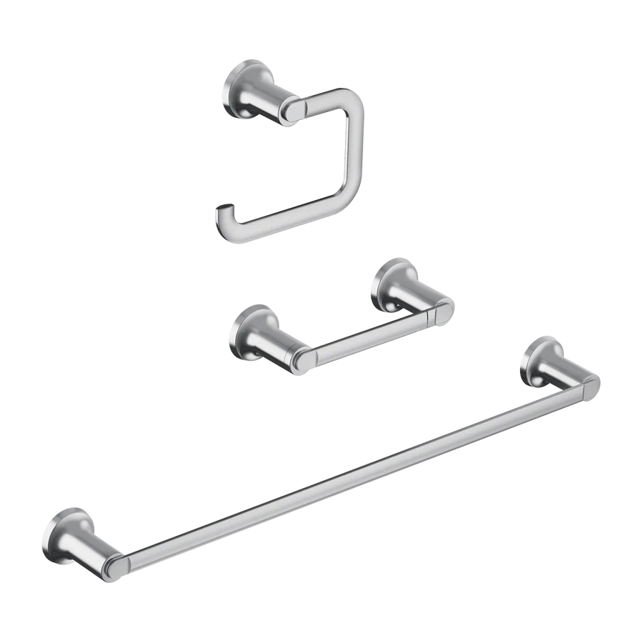 Zyla Series Y1633CH Bathroom Hardware Set, Zinc, Chrome, 3-Piece