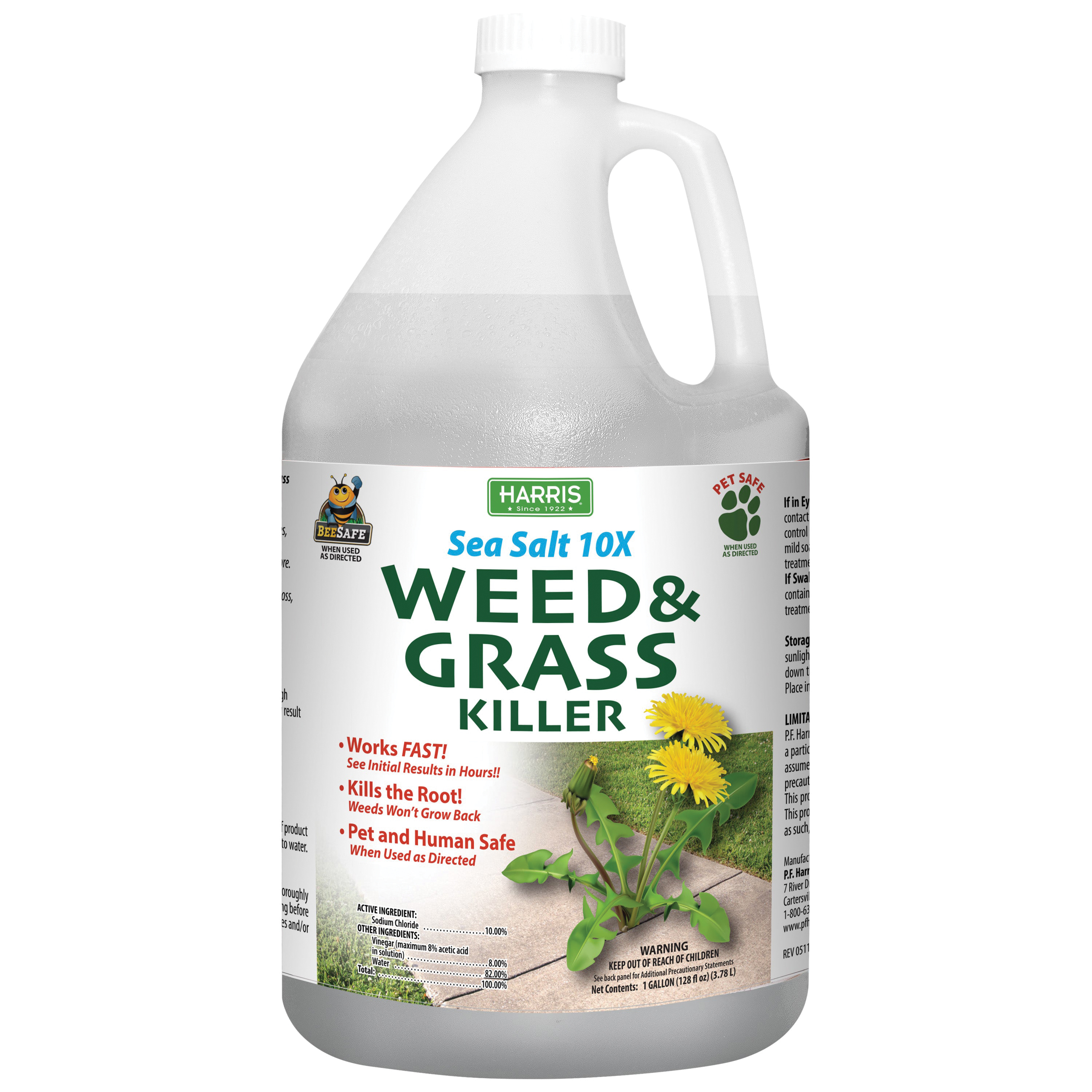 CALSEAWEED-128 Weed and Grass Killer, Liquid, Clear, 128 oz