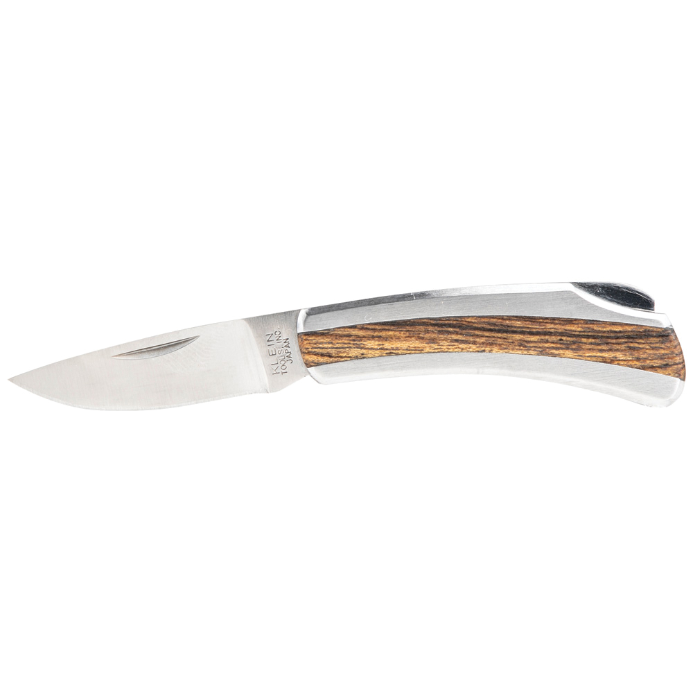 44032 Pocket Knife, 1-5/8 in L Blade, Stainless Steel Blade, Silver/Wood Handle