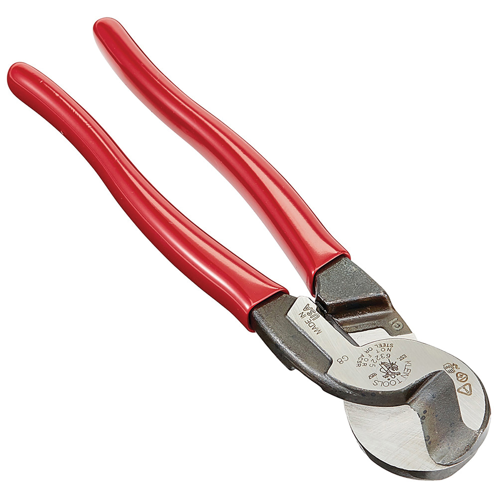 63225 Cable Cutter, 1.06 in Cutting Capacity, 9.07 in OAL, Steel Jaw, Red Handle