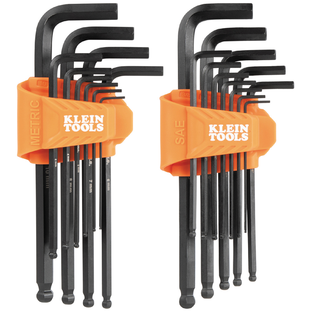 BLS22 Hex Key Set, 22-Piece, CR-V Steel, Black Phosphate, Black
