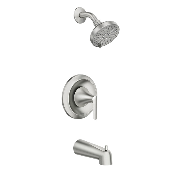Findlay 82518SRN Tub/Shower Faucet, Standard Showerhead, 1.75 gpm Showerhead, 6 Spray Settings, Diverter Tub Spout