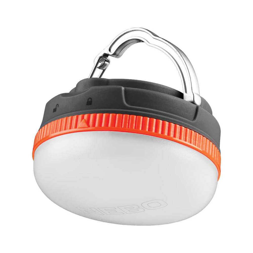 Galileo Puck 120 Series NEB-LTN-1010 Lantern, LED Lamp, Warm White Glow, ABS, Orange/Storm Gray
