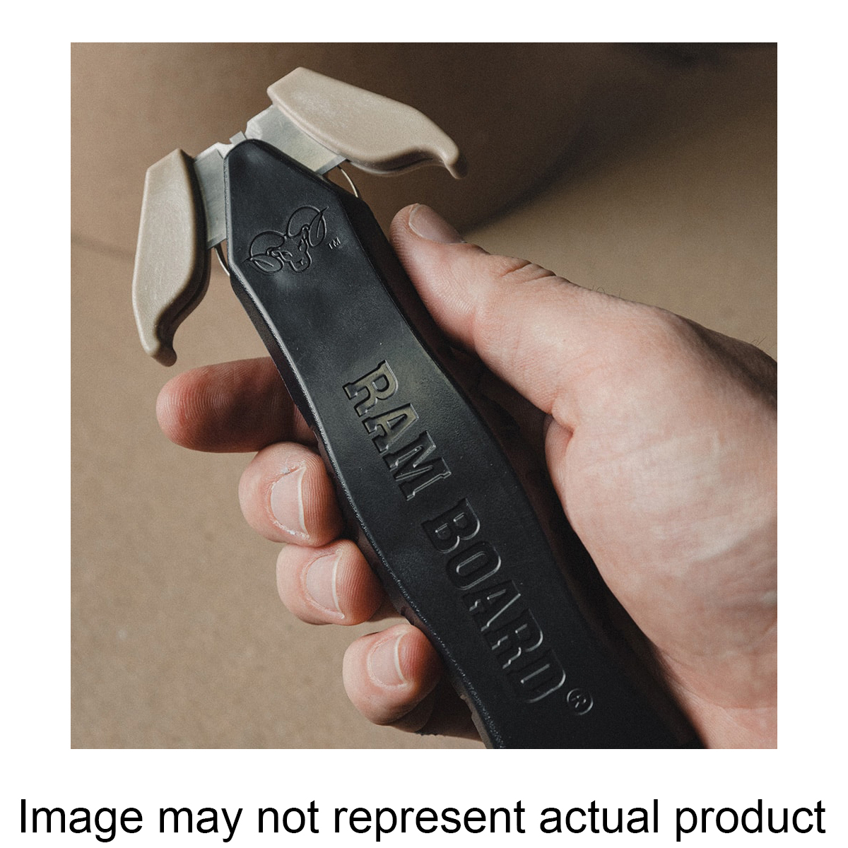 Multi Cutter RBMCPDQ Utility Knife, Stainless Steel Blade, Anti-Slip, Ergonomic Handle, Black/Tan Handle