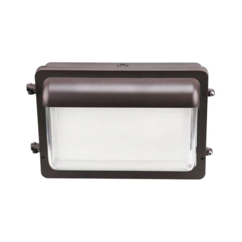 MWPK Series 61509101 Security Wall Pack Light, 120/277 V, 30, 45, 60 W, LED Lamp, Soft White/ Bright White/ Daylight, 3600, 8520 Lumens, Aluminum Fixture, Bronze