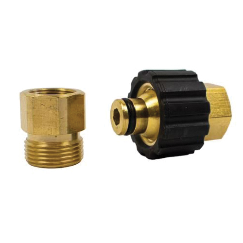 75111 Pressure Washer Connector Set, 3/8 in x M22 Connection, FNPT, Brass