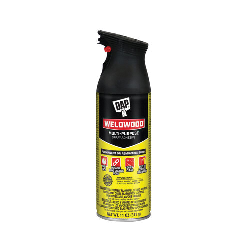 7079800124 Multi-Purpose Spray Adhesive, Solvent, Clear, 11 oz Aerosol