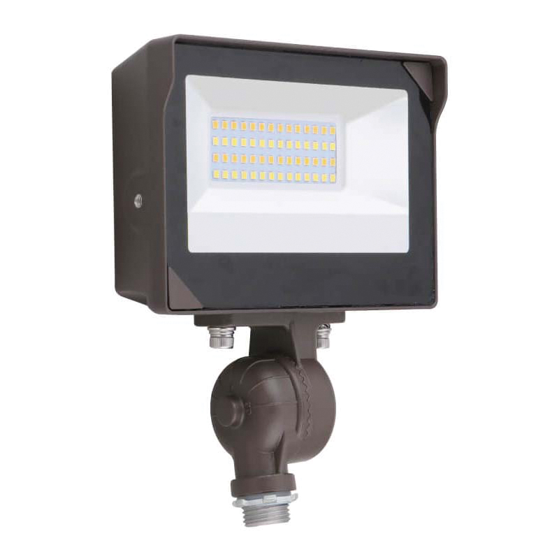 VFLS Series 60218101 Security Flood Light, 120/277 V, 15 W, LED Lamp, Daylight, 2000 Lumens, 3000, 4000, 5000 K Color Temp, Aluminum Fixture, Bronze