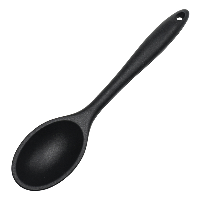 Premium Series 13630 Basting Spoon, 11 in OAL, Silicone/Steel, Black